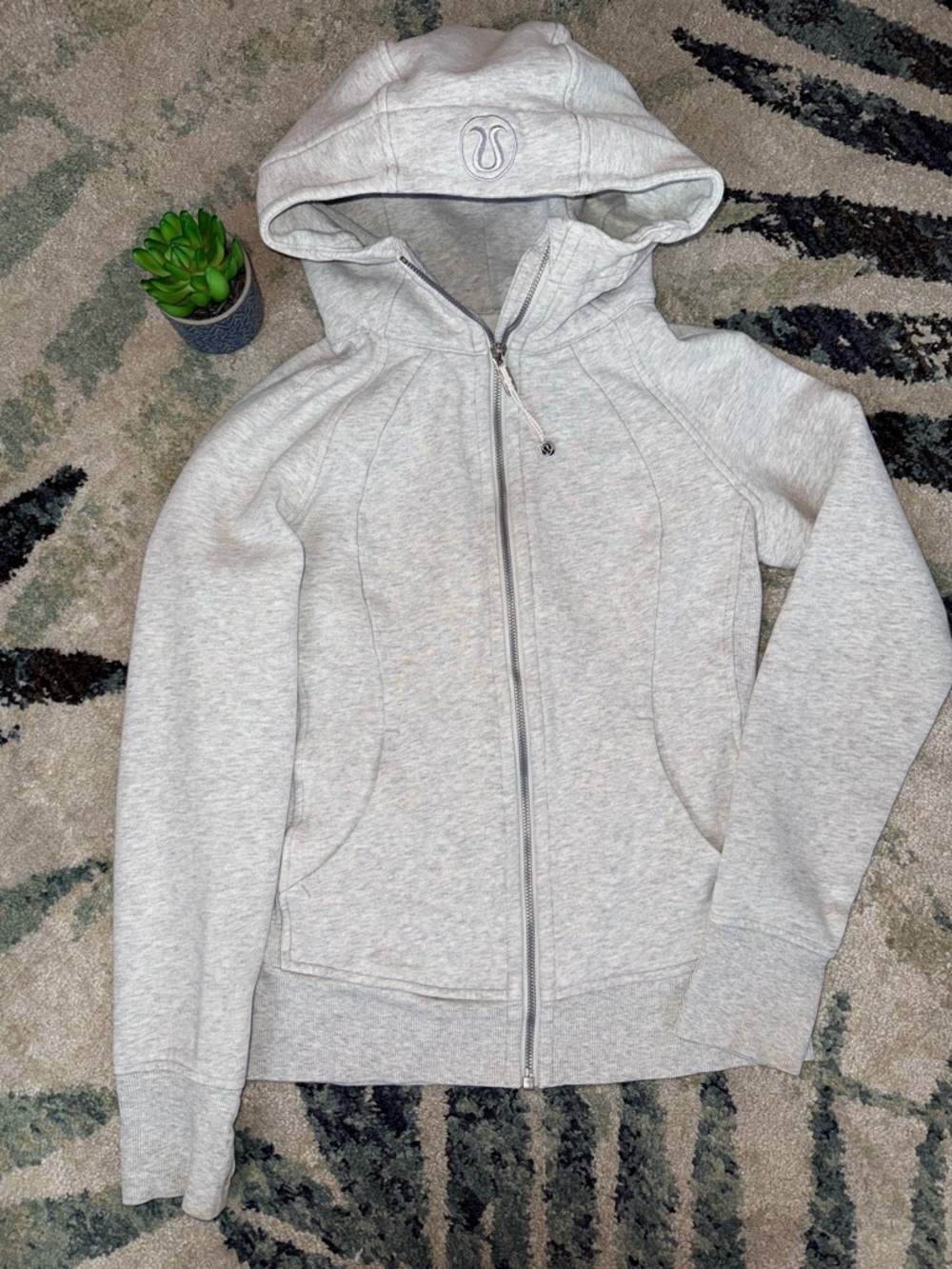 Lululemon Scuba 4 Full Zip Hoodie Sweatshirt Jacket Fleece Core Ultra Light Grey